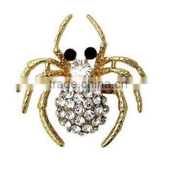 new design metal spider crystal brooch korean style rhinestone spider brooches for women brooch jewelry