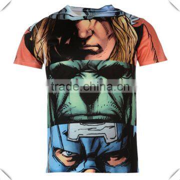 Customized t- shirt with all over body printing & fashion sublimation cheap t- shirt &stylish sublimated tee with best price