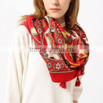 2017 trendy design printed women autumn scarf