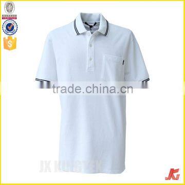 High Quality 100% Cotton Blank Short Sleeve Pure Color Polo Shirts With Pockets