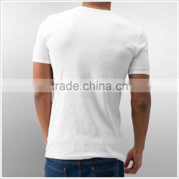 Factory Custom Flexible Fit Tee Shirt Cotton and Spandex V Neck T Shirt photo-2