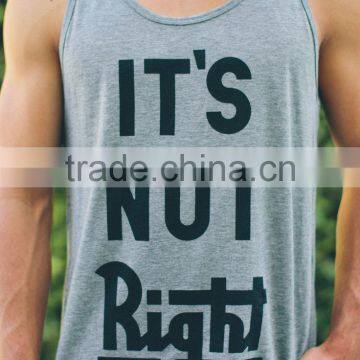 Trade Assurance Premium Spandex/Cotton Blank Mens Stringer Gym Tank Top photo-5