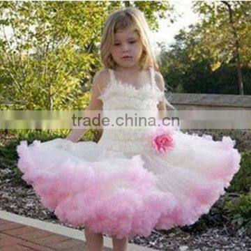 Hot sales multicolor Full Fluffy Chiffon Pettiskirt Baby Pop Pettiskirts Dress Little Girls Kids Soft Pettiskirts