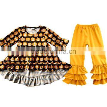 Halloween Fall Clothing Girls Clothes Wholesale Boutique Childrens Ruffle Baby Clothes photo-5