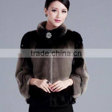 Winter Wear High Quality Cheap Price Embossed Mink Fur Casual female coat