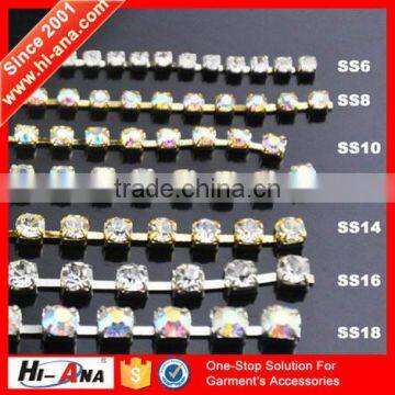 hi-ana rhinestone3 Accept OEM new products team Yiwu close rhinestone cup chain