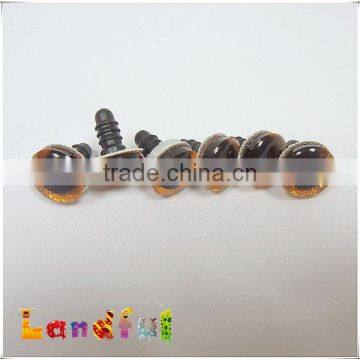 Orange Stuffed Craft Toy 3D Glitter Eyes Plush Animal Eyes photo-5