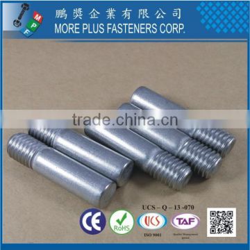 Made in Taiwan 316 stainless steel Pin with Thread with Flat End Point Special Pin