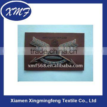 Leather Patch Labels with Metal for Jeans jeans pu patch labels