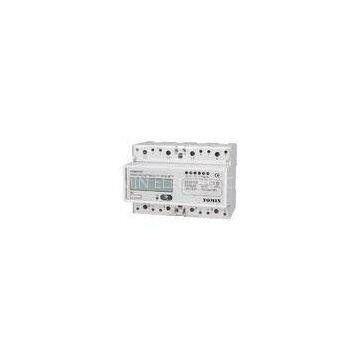 CT / 5A 3 Phase Active Din Rail KWH Meter With Pulse Output  & Liquid Crystal Display