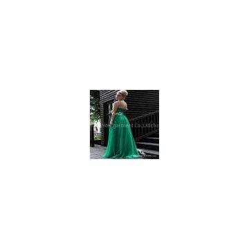 Green Colour Long Evening Dress 2012 New Fashion 30589 photo-3