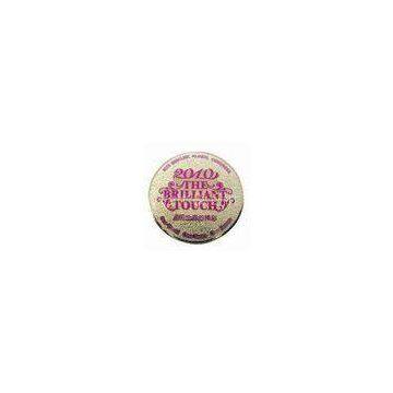 Souvenir Round promotional Metal Pin Badges with filling colors and gold plated finish