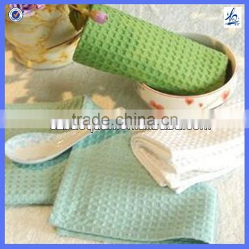 China supplier custom design cotton softtextile waffle kitchen tea towel