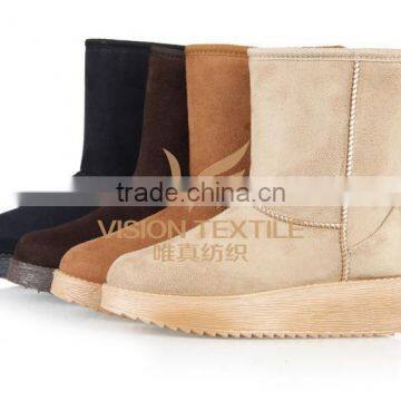 China textile manufacture!100%Polyester suede fabric for shoes