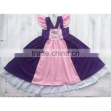 Manufacturer special design purple and pink rapunzel dress