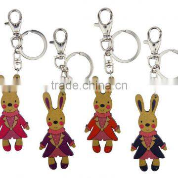 Soft PVC Keychain 1 Sided,Eco-friendly Rubber PVC Keyrings,Soft PVC Rabbit Key Holder for Promotion