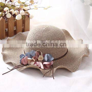 B40510A Beautiful women church hats straw beach hats