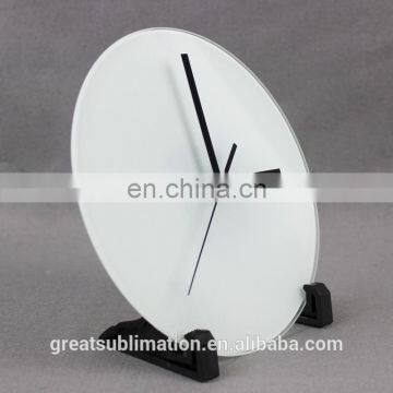 blank sublimation coated glass clock