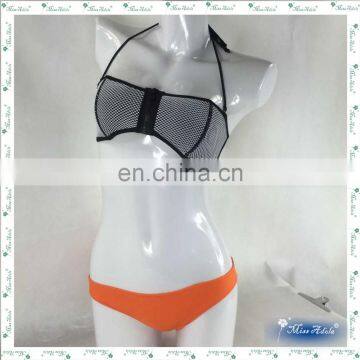 Miss Adola OEM Printed Strappy Beautiful Bikinis Women Bathing Suit With Zipper Sexy Neoprene Rubber Discount swimwear (N15-1)