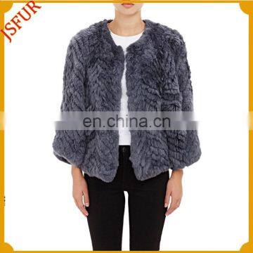 Winter Gneuine Rex Rabbit Fur Jacket Women Coat Fur Trim