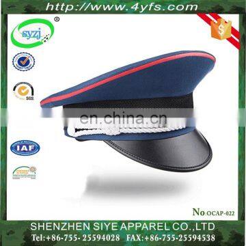 Black tweed street wear uniform grade officer peaked hat