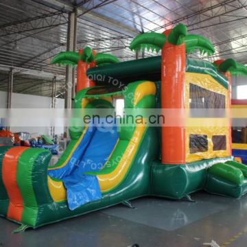 Jungle Theme Inflatable bouncy castle with slide for kids/inflatable Jumping castle for Sale