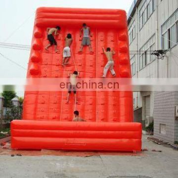 Red inflatable climbing wall | inflatable rock climbing