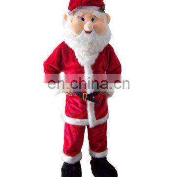 For adult Christmas Party advertising promotion product Plush Santa Clause cloth suit