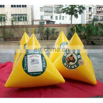 digital printing triangular buoy for water event promotion