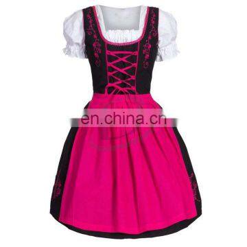 New Women Custom Cotton Polyester Trachten Mini Dirndl New Apron Drindl Custom Design Trachten Oktoberfest (Traditional Dirndl)