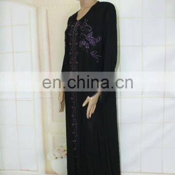 Arabic Front Middle Zipper Abaya Kaftan Designs photo-2