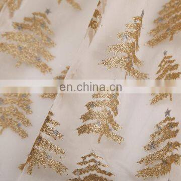 2015 Wholesale Fabric Shipping From China Christmas Fabric Spraying Organza Dresses Fabric