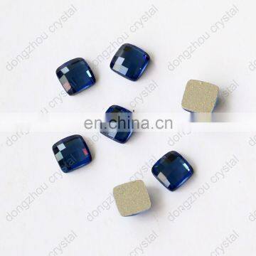 DZ-1039 square shape flat back glass stones for jewelry making