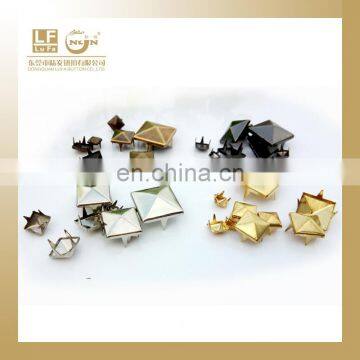 4,5,6,7,8,9,10,12,15MM Iron or Brass Made Pyramid Prong Studs for Clothing