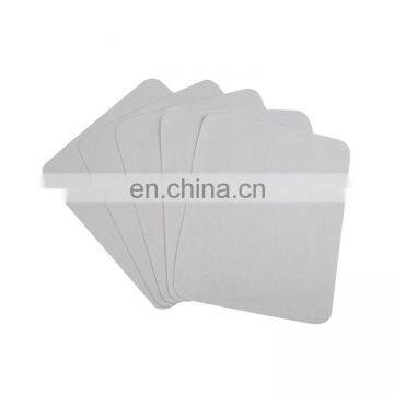 plain light grey microfiber eyeglass print lens cleaning cloth