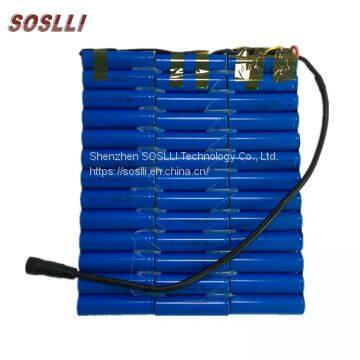 SOSLLI li-ion battery 18650 3S13P 12v 26Ah rechargeable lithium ion battery pack for solar LED street lamp