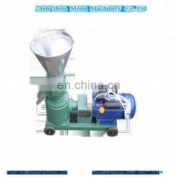 flat die straw rice husk alfalfa biomass sawdust diesel engine driven wood pellet machinery