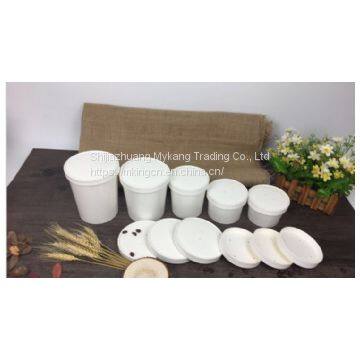 Biodegradable PLA lined disposable paper soup cup with PLA lid