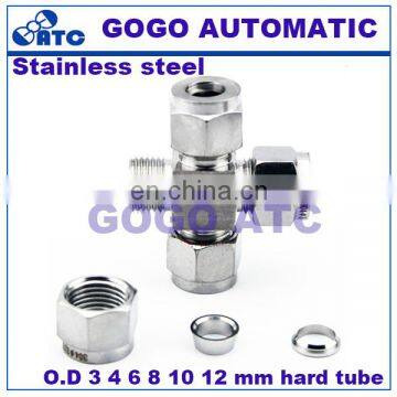 High Quality Quick Coupler O.D 3/8'' Inch Hard Tube Stainless Steel 304 Four Way X Type Connector Fittings for Brewing photo-2
