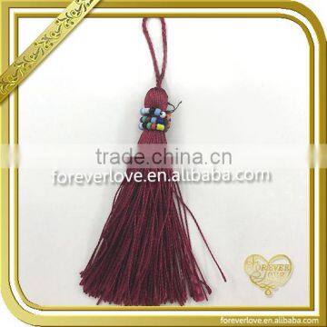 Hot sell red beaded carpet fringe tassel FT-026