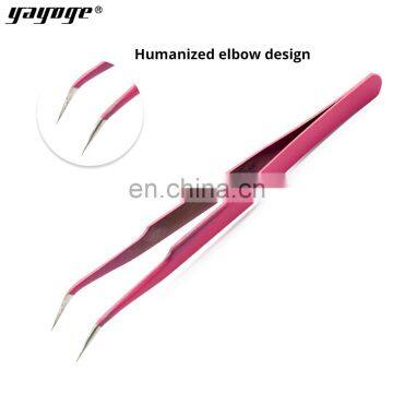 Yayoge Custom Stainless Steel Manicure Nail Tweezer With Cheapest Price Eyelash Extension Tweezers Nail Tools Supplier photo-2