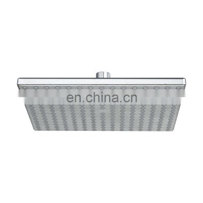 8 inch square zinc alloy cover rainfall shower head with ABS body and high pressure