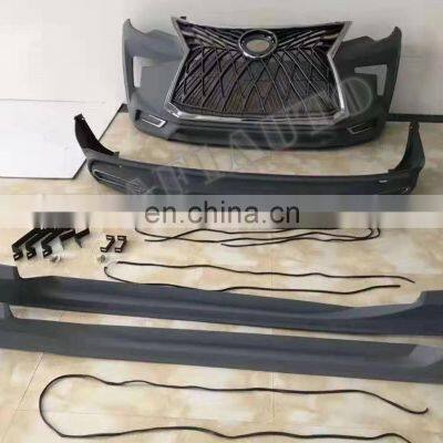 New Design Front Rear Convert Bumper Body Kit For Fortuner 2016 to Lexus Model