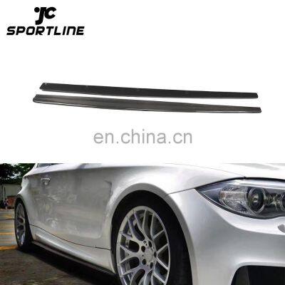 Carbon Fiber Car Side Skirts Extension for BMW 1Series E82M 1M