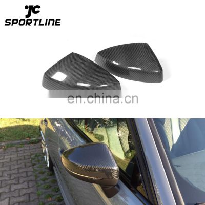 1Pair Replacement S3 Carbon Fibre side view Mirror Covers for Audi A3 8V S3 RS3 with Side Assist Hole