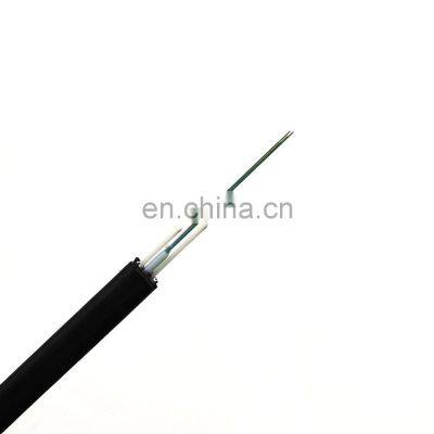 flat round FRP strength member non-metallic single mode outdoor fiber optic cable GYFXTY fiber cable