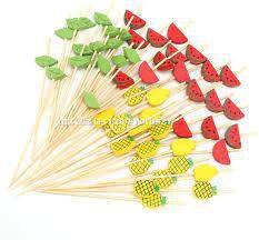 Cocktail sticks and toothpicks bamboo fruit skewers wooden appetizer toothpicks