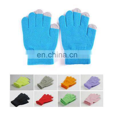 HY Solid Colors Wholesale Winter Warm Classical Knitted Cycling Screen Touch Gloves photo-5