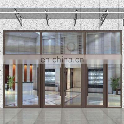 Factory price aluminum KFC toughened glass double door