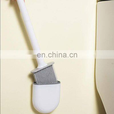 Customized Environmentally Eco New Plastic Inside Cleaner Wall Mounted Silicone Toilet Brush Holder photo-3
